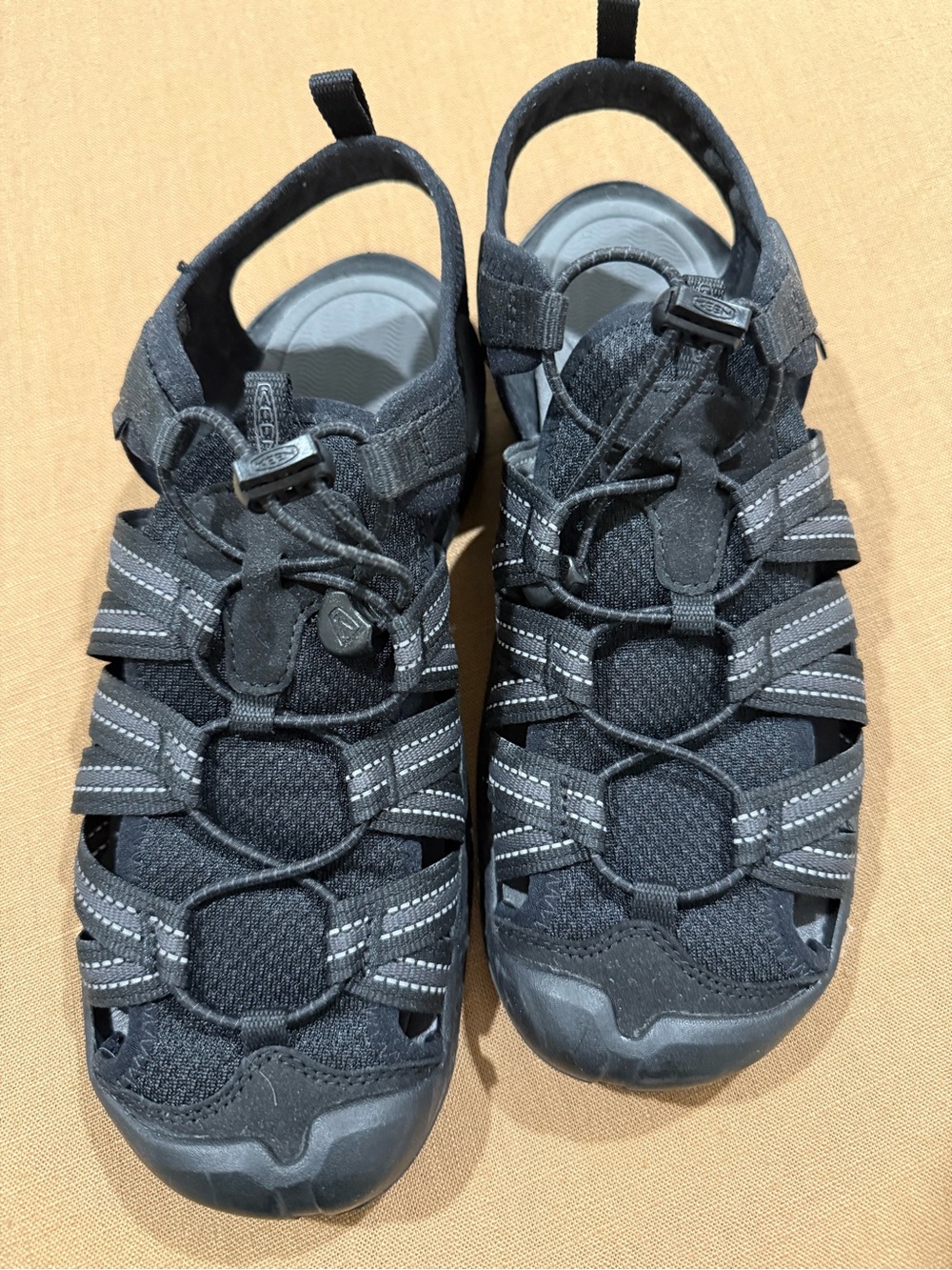 Keen Black Women’s Outdoor Sport Sandals with Elastic Lacing